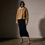 Shearling Car Coat  in Caramel | James Perse Los Angeles
