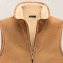 Suede Shearling Vest in Caramel | James Perse Los Angeles