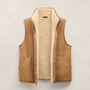 Suede Shearling Vest in Caramel | James Perse Los Angeles