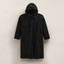Long Suede Hooded Jacket in Black | James Perse Los Angeles FLAT