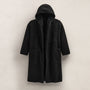 Long Suede Hooded Jacket in Black | James Perse Los Angeles FLAT
