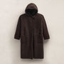 Long Suede Hooded Jacket in Kona | James Perse Los Angeles FLAT