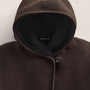 Long Suede Hooded Jacket in Kona | James Perse Los Angeles FLAT