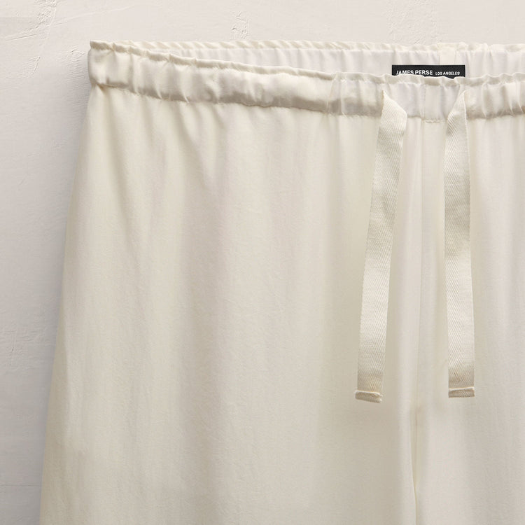 Washed Silk Wide Cuff Pant in Ivory | James Perse Los Angeles