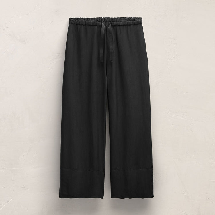 Washed Silk Wide Cuff Pant in Washed Black | James Perse Los Angeles