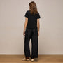 Washed Silk Wide Cuff Pant in Washed Black | James Perse Los Angeles