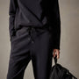 Polar Fleece Pull On Sweat Pant in Black | James Perse Los Angeles