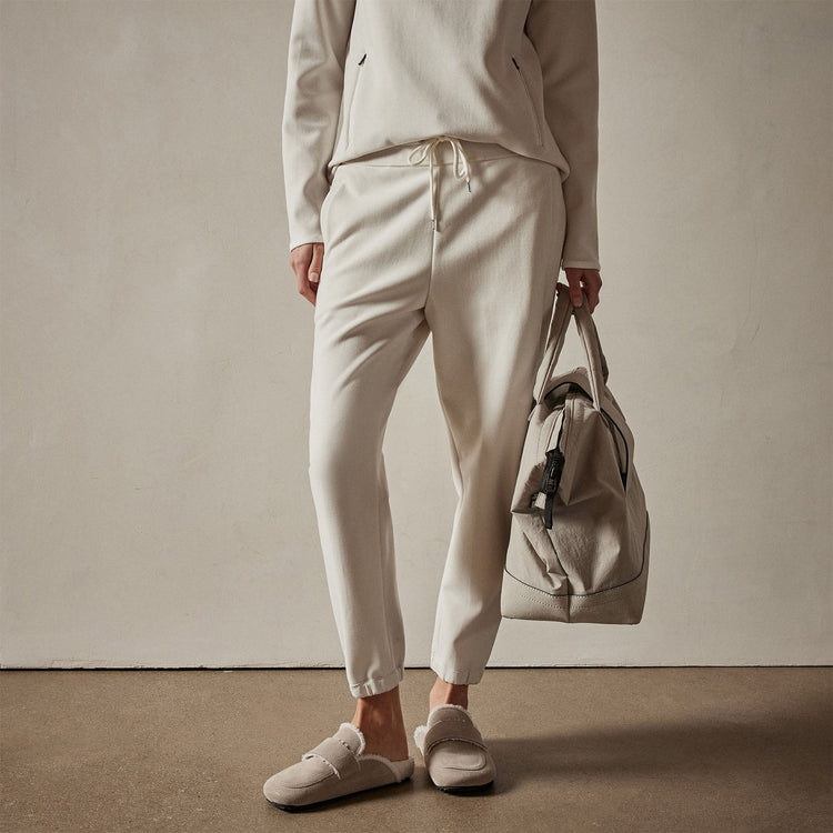 Polar Fleece Pull On Sweat Pant in Talc | James Perse Los Angeles