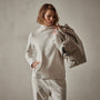 Long Sleeve Polar Fleece Turtleneck in Talc | James Perse Los Angeles