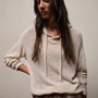 East Cape Silk Linen Hooded Sweater in Ivory | James Perse Los Angeles