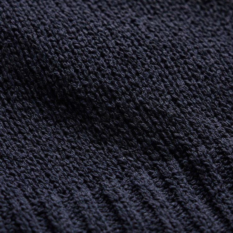 East Cape Silk Linen Hooded Sweater in Navy | James Perse Los Angeles