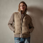 Mixed Media Zip Front Jacket in Coyote | James Perse Los Angeles