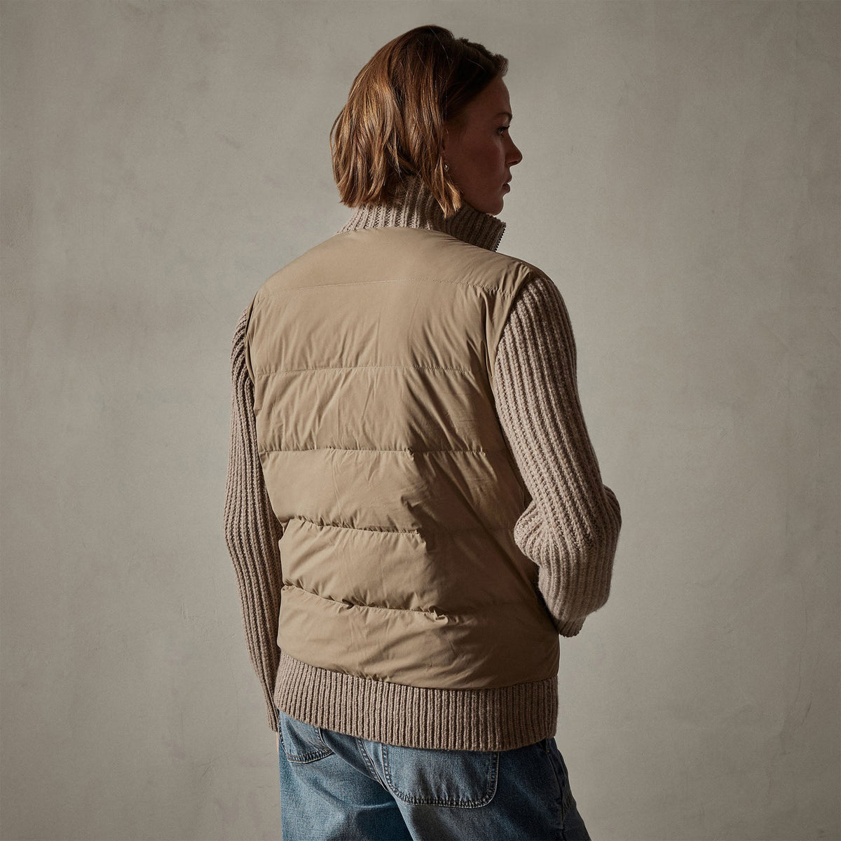 Mixed Media Zip Front Jacket in Coyote | James Perse Los Angeles