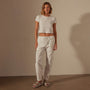Stretch Poplin Cargo Pant in White | James Perse Los Angeles