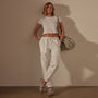 Stretch Poplin Cargo Pant in White | James Perse Los Angeles