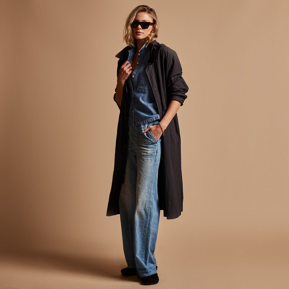 Lightweight Parka in Black | James Perse Los Angeles