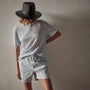 Clean Stretch Poplin Short in Memory Pigment | James Perse Los Angeles