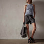 Clean Stretch Poplin Short in Magma Pigment | James Perse Los Angeles
