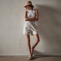 Clean Stretch Poplin Short in White Smoke Pigment | James Perse Los Angeles