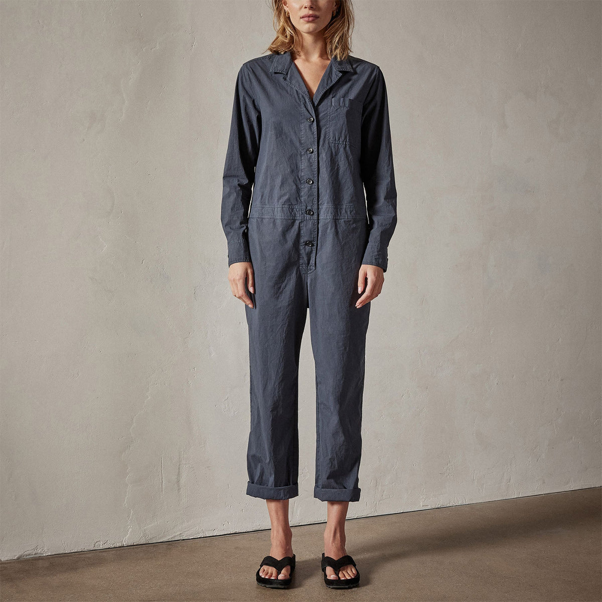 flight jumpsuit blue oil wsps6676 | James Perse Los Angeles 