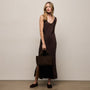 Silk Twill Tank Dress in Black Coffee | James Perse Los Angeles