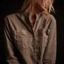 Supima Ripstop Utility Shirt - Greystone Pigment | James Perse Los Angeles
