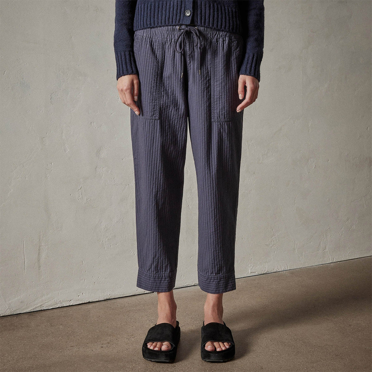 Seersucker Pant in Blue Oil | James Perse Los Angeles