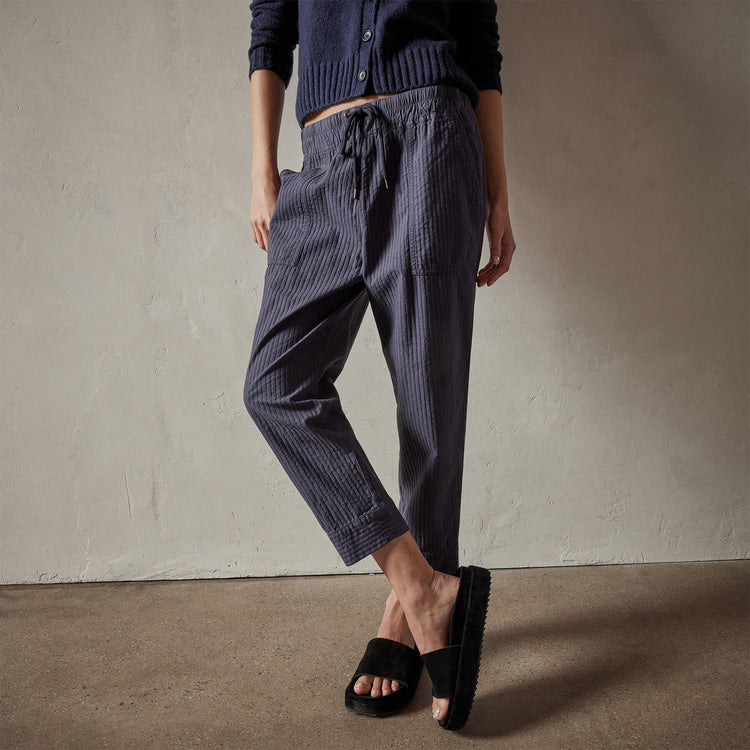 Seersucker Pant in Blue Oil | James Perse Los Angeles