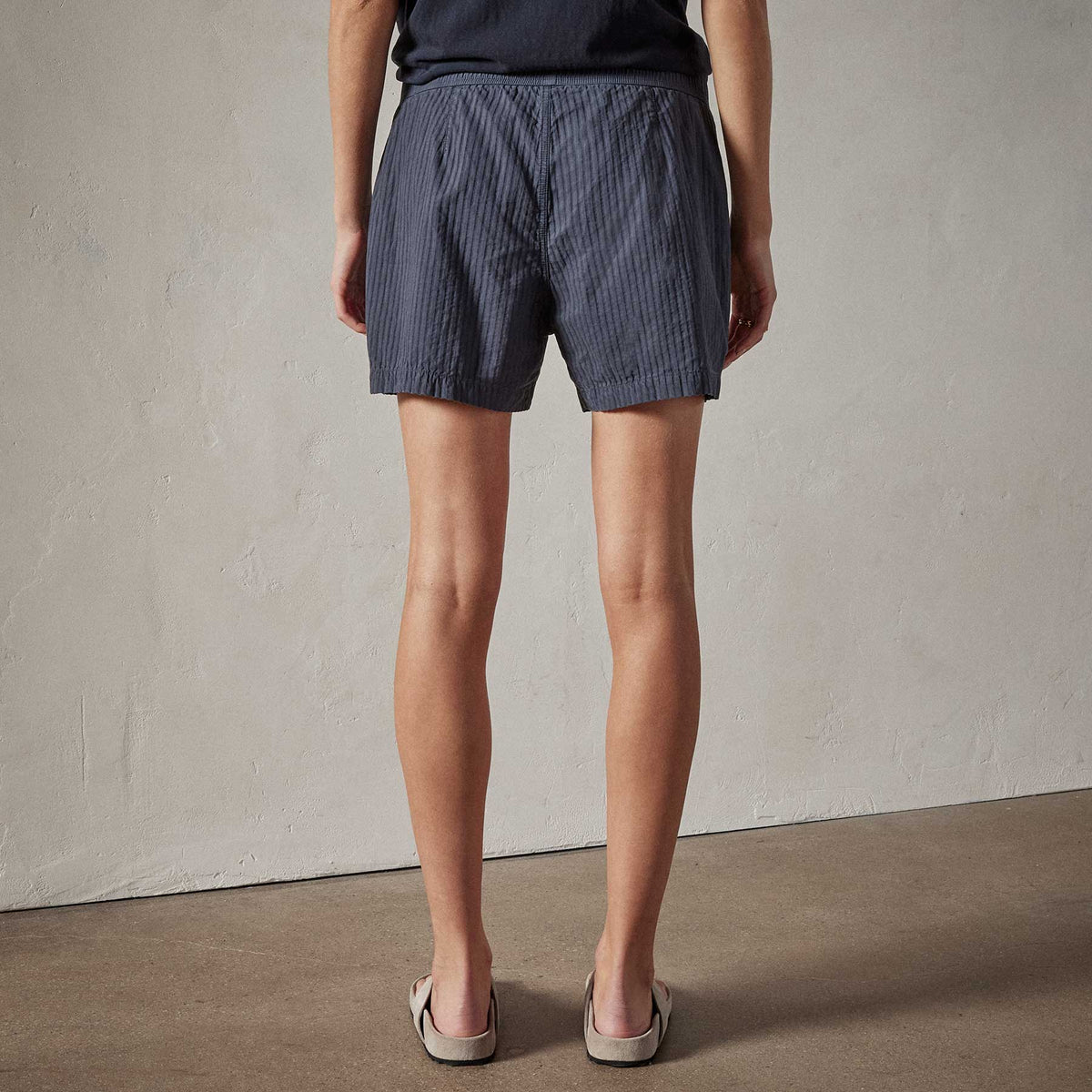 Seersucker Short in Blue Oil | James Perse Los Angeles 