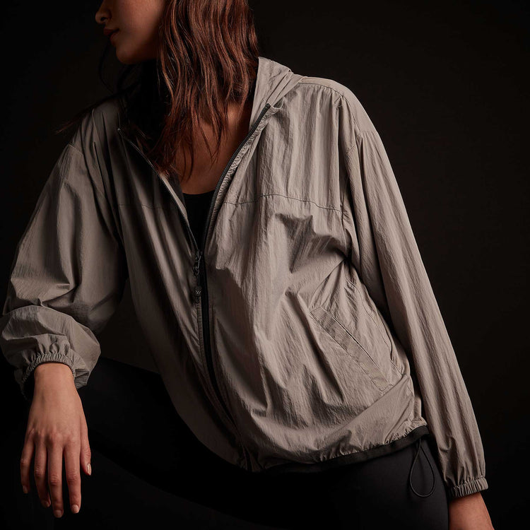Oversized Full Zip Parka - Ash Grey | James Perse Los Angeles