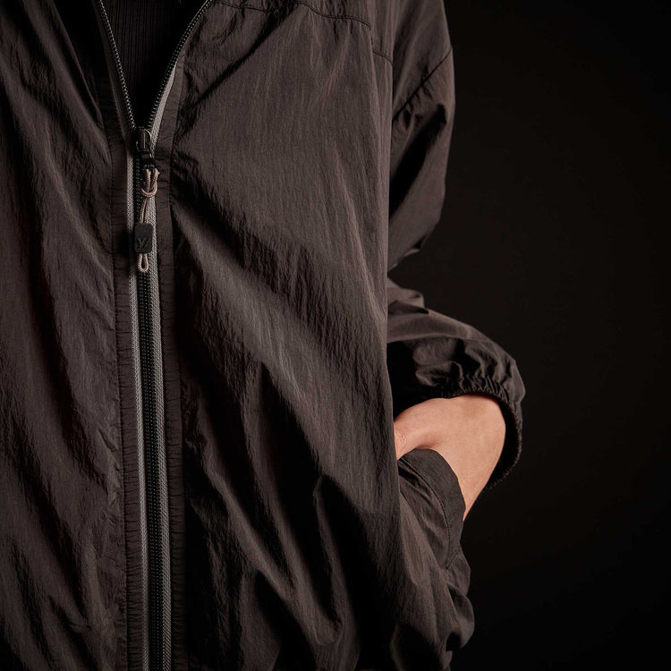 Oversized Full Zip Parka - Black | James Perse Los Angeles