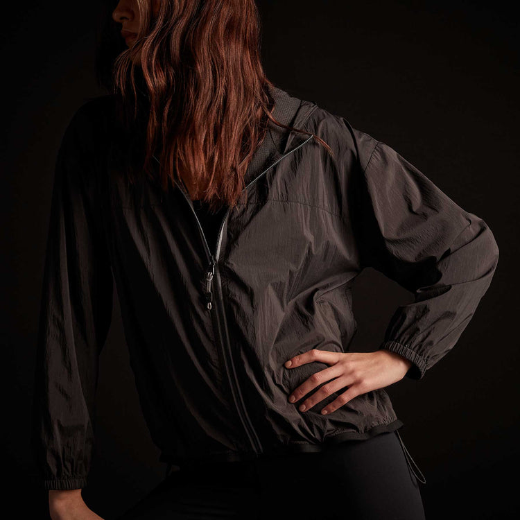 Oversized Full Zip Parka - Black | James Perse Los Angeles