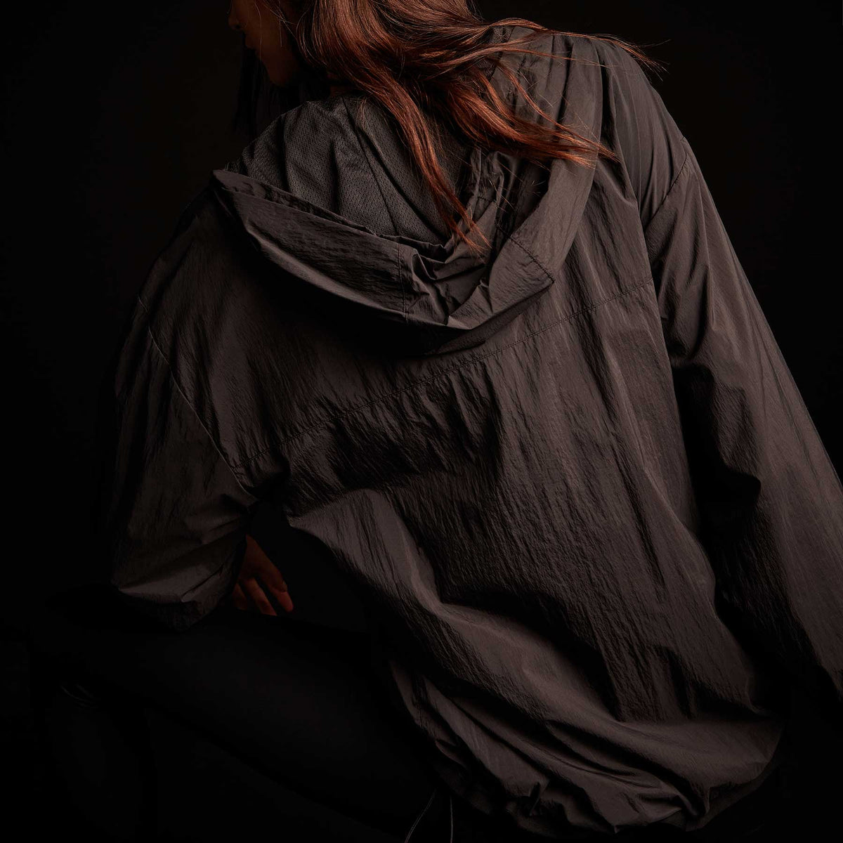 Oversized Full Zip Parka - Black | James Perse Los Angeles