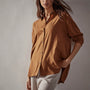 Stretch Viscose Shirt in Copper | James Perse Los Angeles