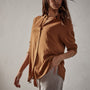 Stretch Viscose Shirt in Copper | James Perse Los Angeles