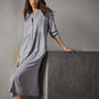 Stretch Viscose Shirt Dress in Ocean Mist | James Perse Los Angeles