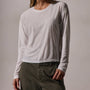Boxy Long Sleeve Tee in White | James Perse Los Angeles