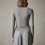 Shoreline Ruched Top in Silver Grey | James Perse Los Angeles