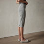 Shoreline Ruched Skirt in Silver Grey | James Perse Los Angeles