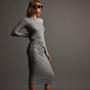 Shoreline Ruched Skirt in Silver Grey | James Perse Los Angeles