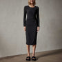 Shoreline Ruched Dress in Black | James Perse Los Angeles
