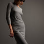 Shoreline Ruched Dress in Silver Grey | James Perse Los Angeles