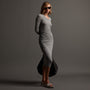 Shoreline Ruched Dress in Silver Grey | James Perse Los Angeles