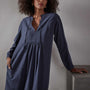 Peasant Dress - Navy | James Perse Los Angeles