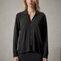 Stretch Matte Jersey Shirt in Black | James Perse Los Angeles 