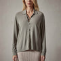 Stretch Matte Jersey Shirt in Concrete | James Perse Los Angeles 