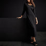 Open Seam Raglan Dress in Black | James Perse Los Angeles