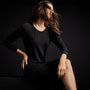 Open Seam Raglan Dress in Black | James Perse Los Angeles