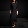 Open Seam Raglan Dress in Black | James Perse Los Angeles