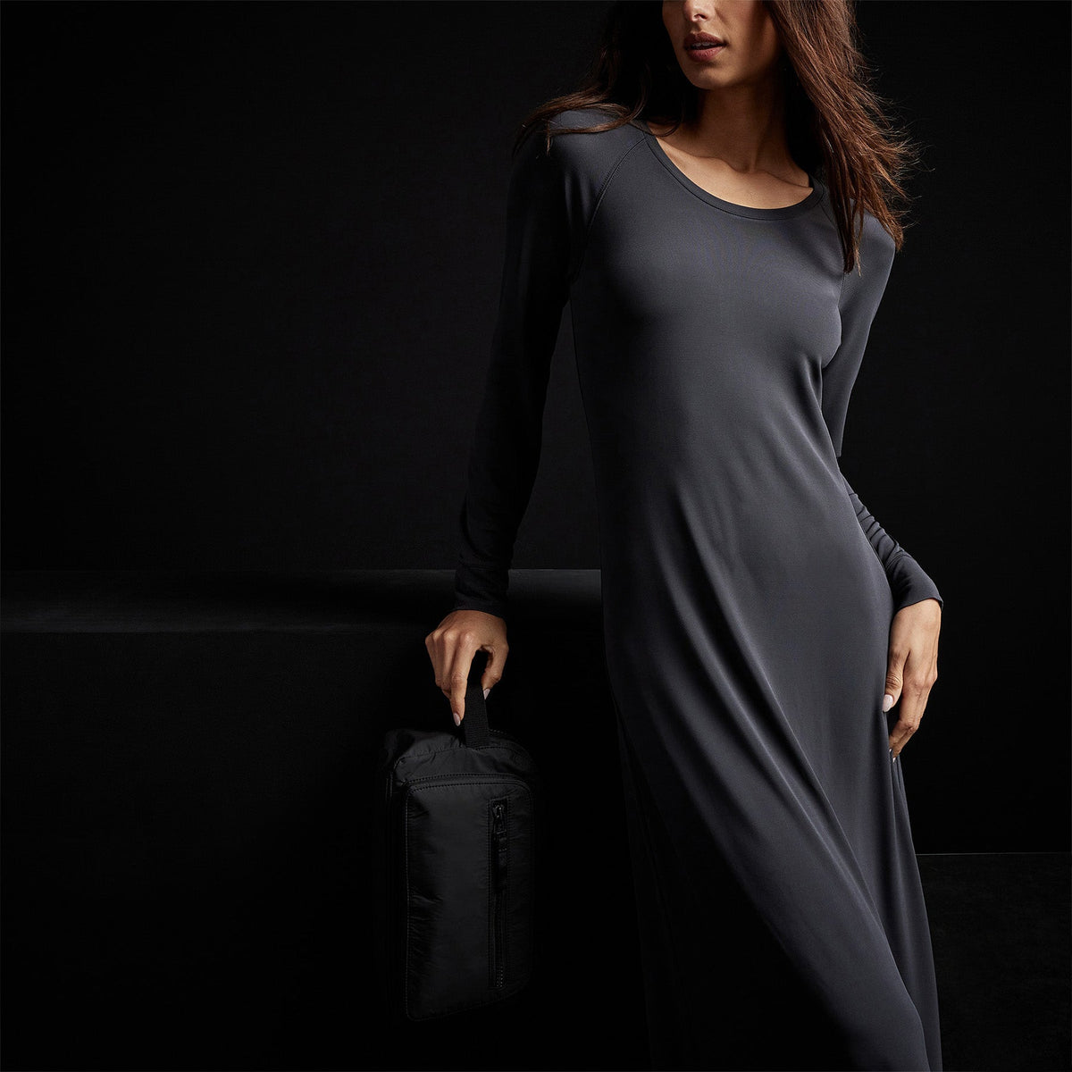 Open Seam Raglan Dress in Magma | James Perse Los Angeles